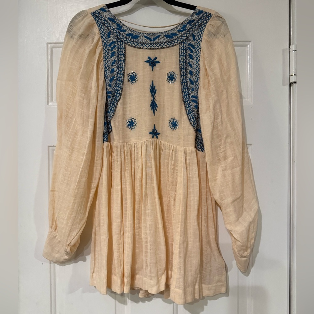 Free People Embroidered Top